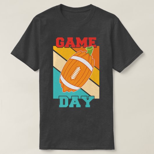Gam Day Funny Fall Pumpkin Football Erntedank m T-Shirt (Design vorne)