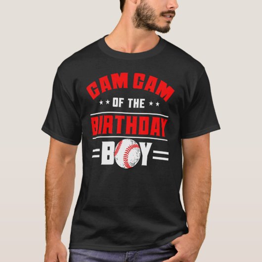 Gam Gam Gam of the Birthday Boy Baseball Theme Fam T-Shirt (Vorderseite)