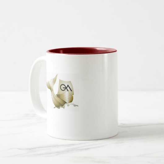 GAM Siegel-Kastanienbraun-Tasse Zweifarbige Tasse (Vorderseite Links)