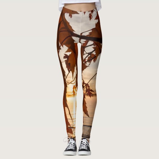 Gamaschen Ahornblatt Leggings (Vorderseite)