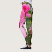 Gamaschen rosa Blume mit dem Tau des Morgens Leggings (Links)