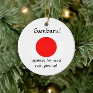 Gambaru!-Zirkel Keramik Ornament