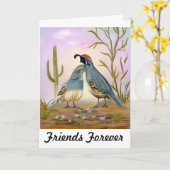 Gambel Wachtel-Freund für immer Karte (Gelbe Blume)