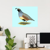 Gambels Wüstenquail Poster (Heimbüro)