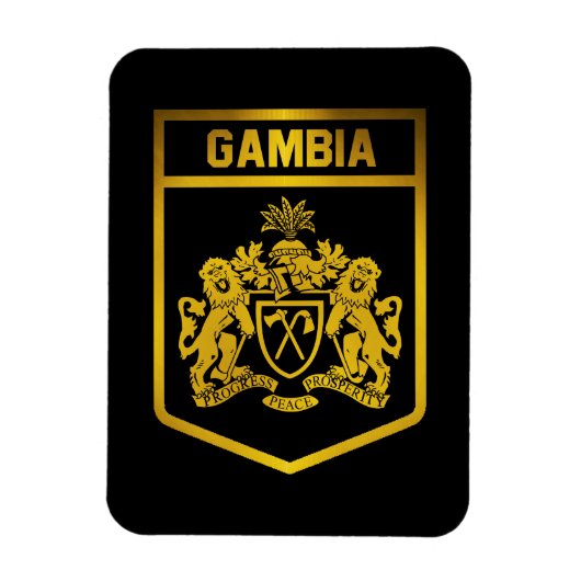 Gambia Emblem Magnet (Vertikal)