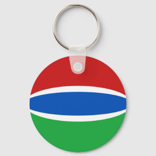 Gambia Fisheye Flag Schlüsselanhänger