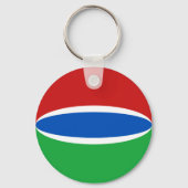 Gambia Fisheye Flag Schlüsselanhänger (Vorderseite)