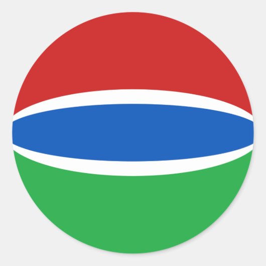 Gambia Fisheye Flag Sticker (Vorderseite)