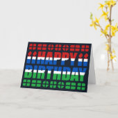 Gambia Flag Geburtstagskarte Karte (Gelbe Blume)