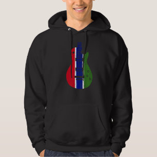 Gambia Flag Gitarre Vintag Musiker Hoodie