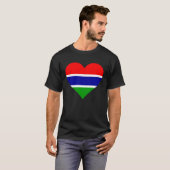 Gambia Flag Heart Gambia Gifts Love Gambia T-Shirt (Vorne ganz)