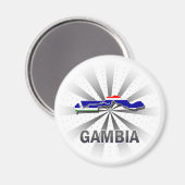 Gambia Flag Karte 2.0 Magnet (Vorderseite/Rückseite)