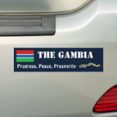 Gambia Flag + Karte Autoaufkleber (Auf Auto)