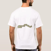 Gambia Flag + Karte + Text T - Shirt (Rückseite)