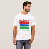 Gambia Flag + Karte + Text T - Shirt (Vorne ganz)