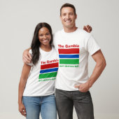 Gambia Flag + Karte + Text T - Shirt (Unisex)