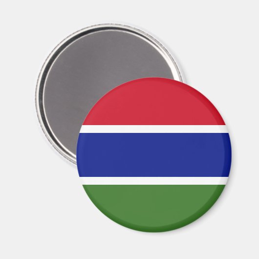 Gambia Flag Magnet (Vorderseite/Rückseite)