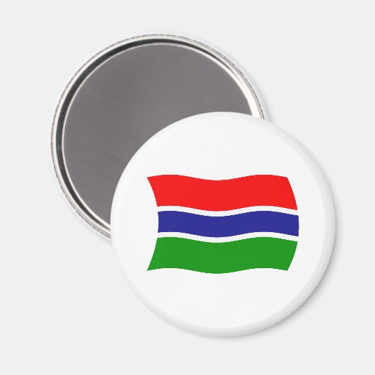Gambia Flag Magnet (Vorderseite/Rückseite)