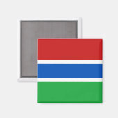 Gambia Flag Magnet (Vorderseite/Rückseite)