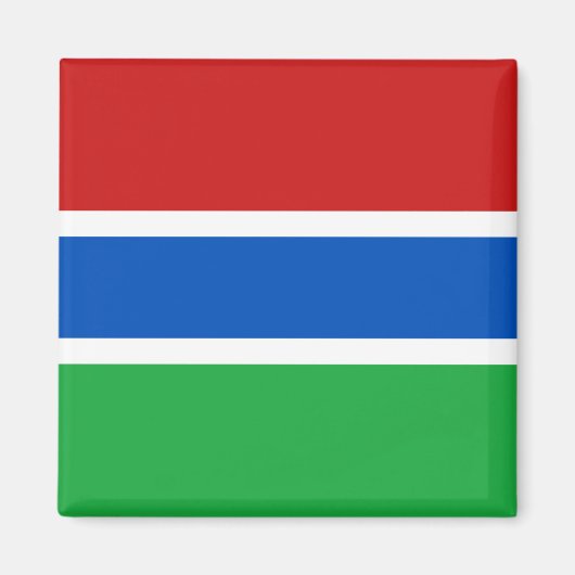 Gambia Flag Magnet (Vorne)
