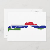 Gambia Flag Map GM Postkarte (Vorne/Hinten)