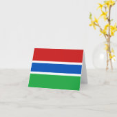 Gambia Flag Notecard Karte (Gelbe Blume)
