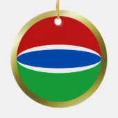 Gambia Flag Ornament (Hinten)