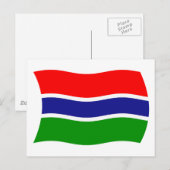 Gambia Flag Postcard Postkarte (Vorne/Hinten)