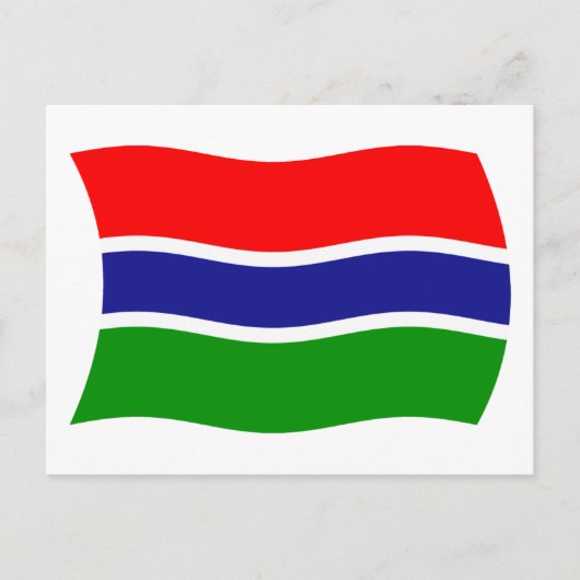 Gambia Flag Postcard Postkarte (Vorderseite)