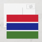 Gambia Flag Postcard Postkarte (Vorne/Hinten)