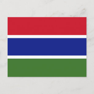 Gambia Flag Postcard Postkarte