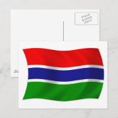 Gambia Flag Postcard Postkarte (Vorne/Hinten)