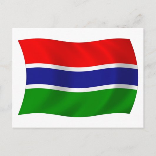 Gambia Flag Postcard Postkarte (Vorderseite)