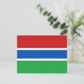 Gambia Flag Postcard Postkarte (Stehend Vorderseite)
