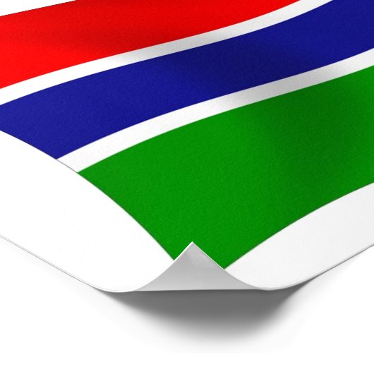 Gambia Flag Poster Print (Ecke)