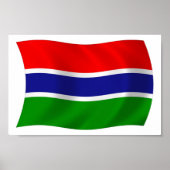 Gambia Flag Poster Print (Vorne)