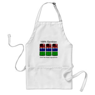 Gambia Flag Spice Jars Schürze