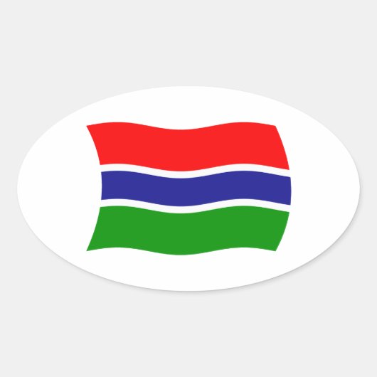 Gambia Flag Sticker (Vorderseite)