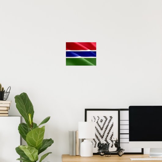 Gambia - Flag Wave - Poster (Heimbüro)