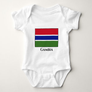 Gambia-Flagge Baby Strampler