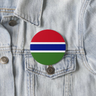 Gambia-Flagge Button