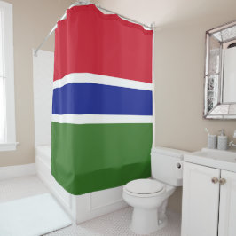 Gambia-Flagge Duschvorhang
