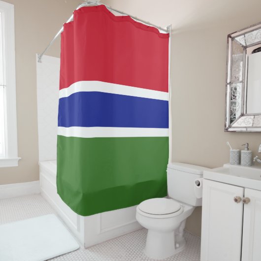 Gambia-Flagge Duschvorhang (Beispiel)