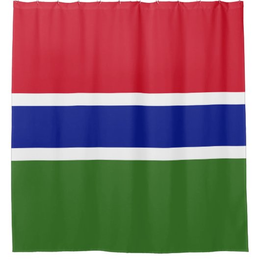 Gambia-Flagge Duschvorhang (Vorderseite)