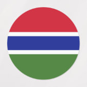 Gambia-Flagge Etiketten (Design 1)