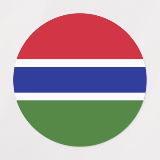 Gambia-Flagge Etiketten (Design 1)
