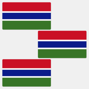 Gambia-Flagge Etiketten