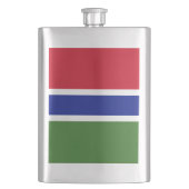 Gambia-Flagge Flachmann (Vorderseite)