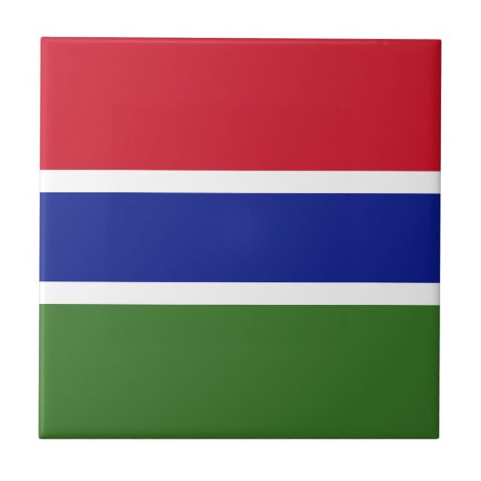 Gambia-Flagge Fliese (Vorderseite)