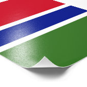 Gambia-Flagge Fotodruck (Ecke)